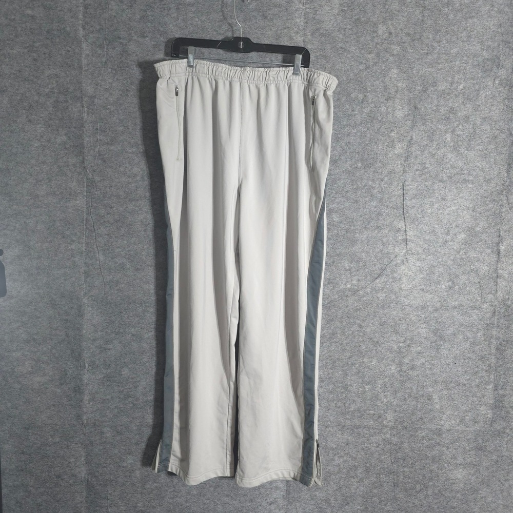 Timberland Outdoor Performance Men's XXL Beige HIking Track Joggers Zip Pockets